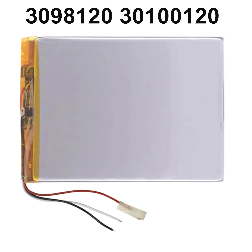 

Новый 3,7 В 6000 мАч 3098120 30100120 26100120 для аккумулятора планшета каждой марки, универсальный аккумулятор для планшетного ПК, 120*98*3 мм, 3 провода