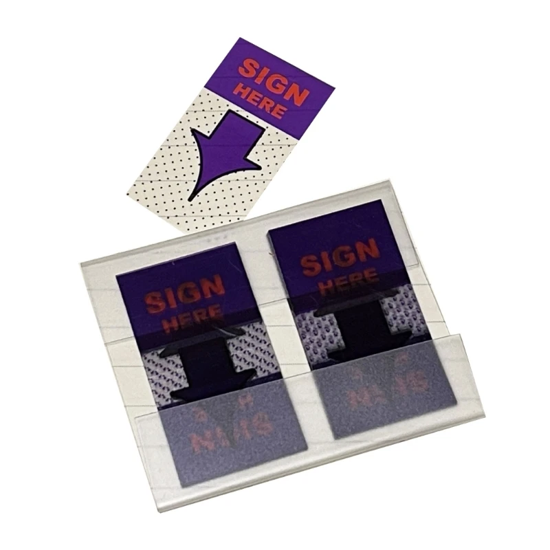 DXAB 250Pcs Sign Date Here Stickers with Dispenser for Annotating Books