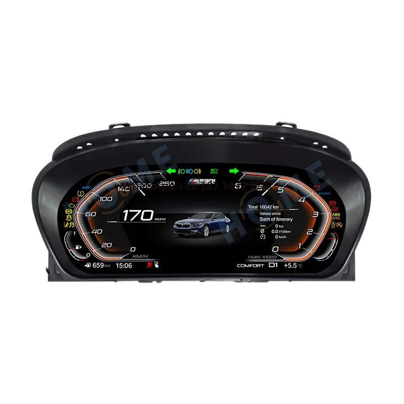 

Linux 12.3 HD LCD Digital Dashboard Panel for . 5 Series E60 2003-2009 Virtual Instrument Cluster Speedometer