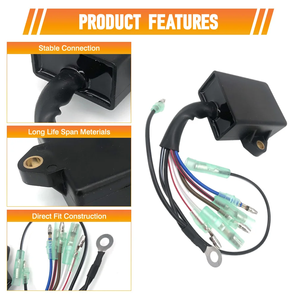 For Yamaha 9.9/15 HP 2-Stroke Outboard Engine 1996-2009 Ignition CDI Module Box Replacement 63V-85540-00 63V-85540-01