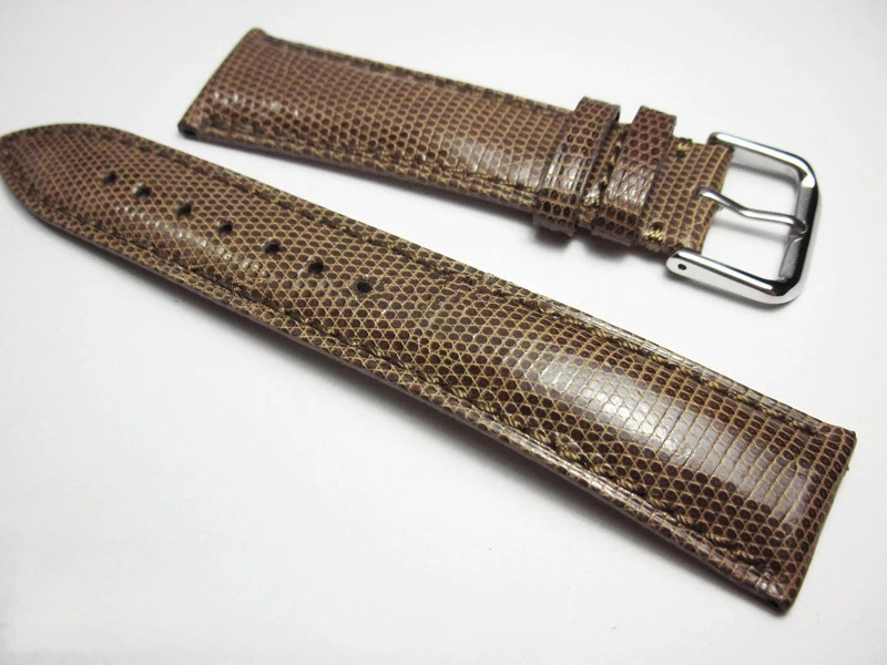 18 19 20 21 22mm Handmade Italy Lizard Skin Leather Watchband Men Vintage Really Bracelet Wrist Band Thin Strap High Grade Belt