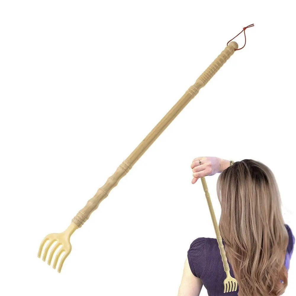 Wood Wooden Back Scratcher Easy Long Reach Plastic Back Scratcher Stick Hand Itch Scraper Home