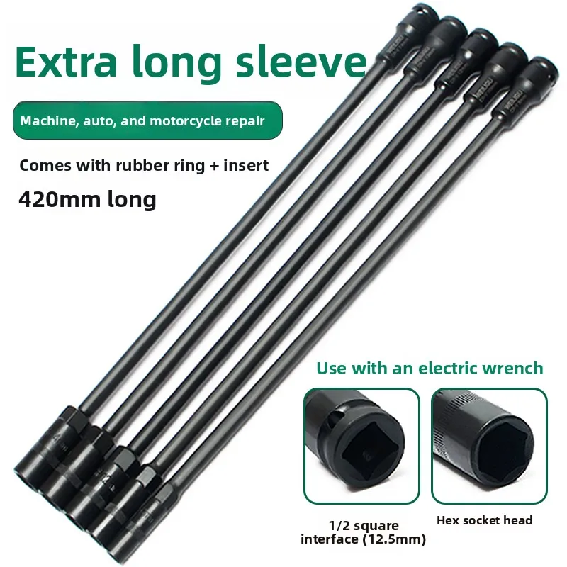 

420mm Extra Long Impact Deep Socket for Electric Wrench | Motorcycle Seat Bucket Removal | Auto Repair Tool