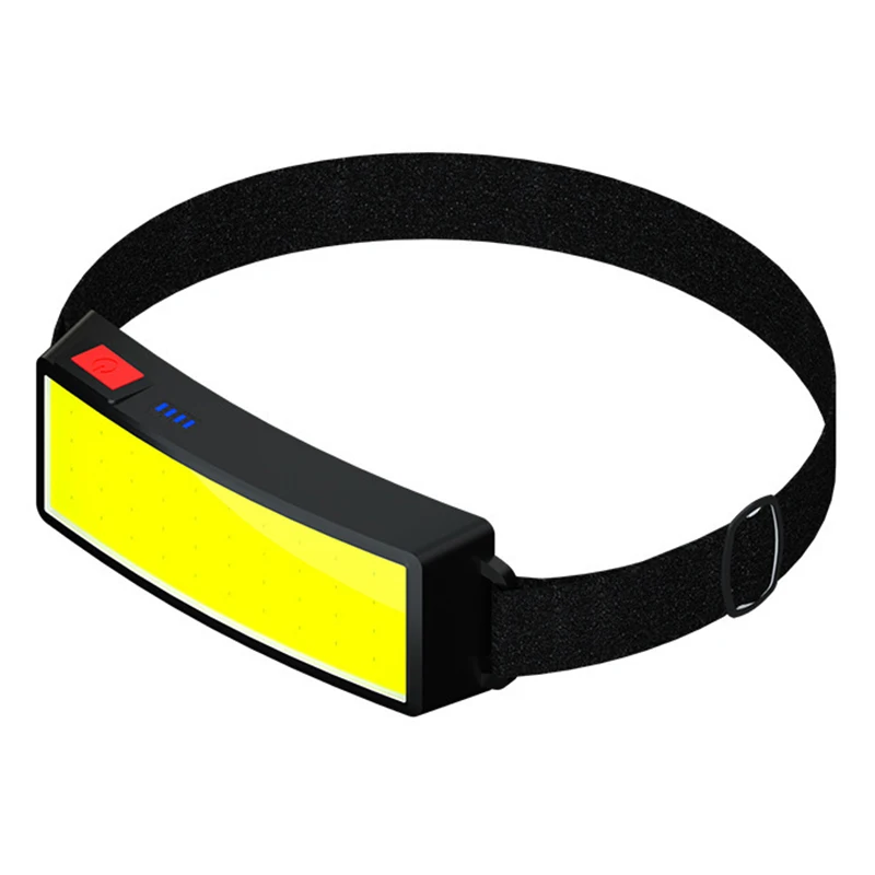 High Lumens COB LED Headlamp Wide Beam USB Rechargeable Headlight Waterproof Head Lamp Head Flashlight New Arrival