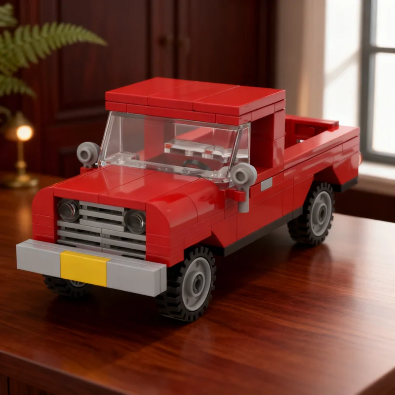 139pcs MOC 1960s Truck City Model Building Blocks Construction Christmas Gift Toy Craft Assemble Creative Collection Birthday