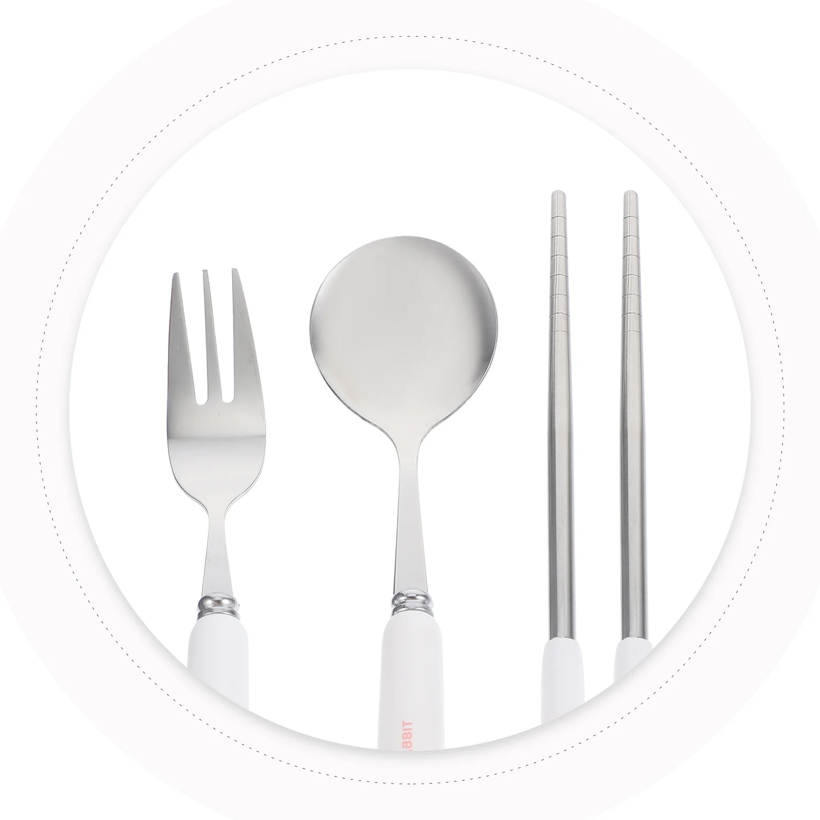 

1Set Travel Utensils Portable Reusable Spoon Fork Chopsticks Cooking Kit Stainless Steel Camping Picnic Lunch Box Cutlery Set