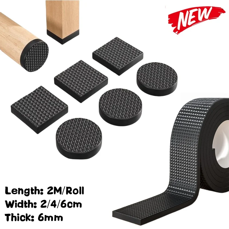 Thick Non-slip Furniture Pads EVA Mute Mats Table Chair Foot Protective Pad Bumper Damper Floor Protectors Anti-slip Foot Cover