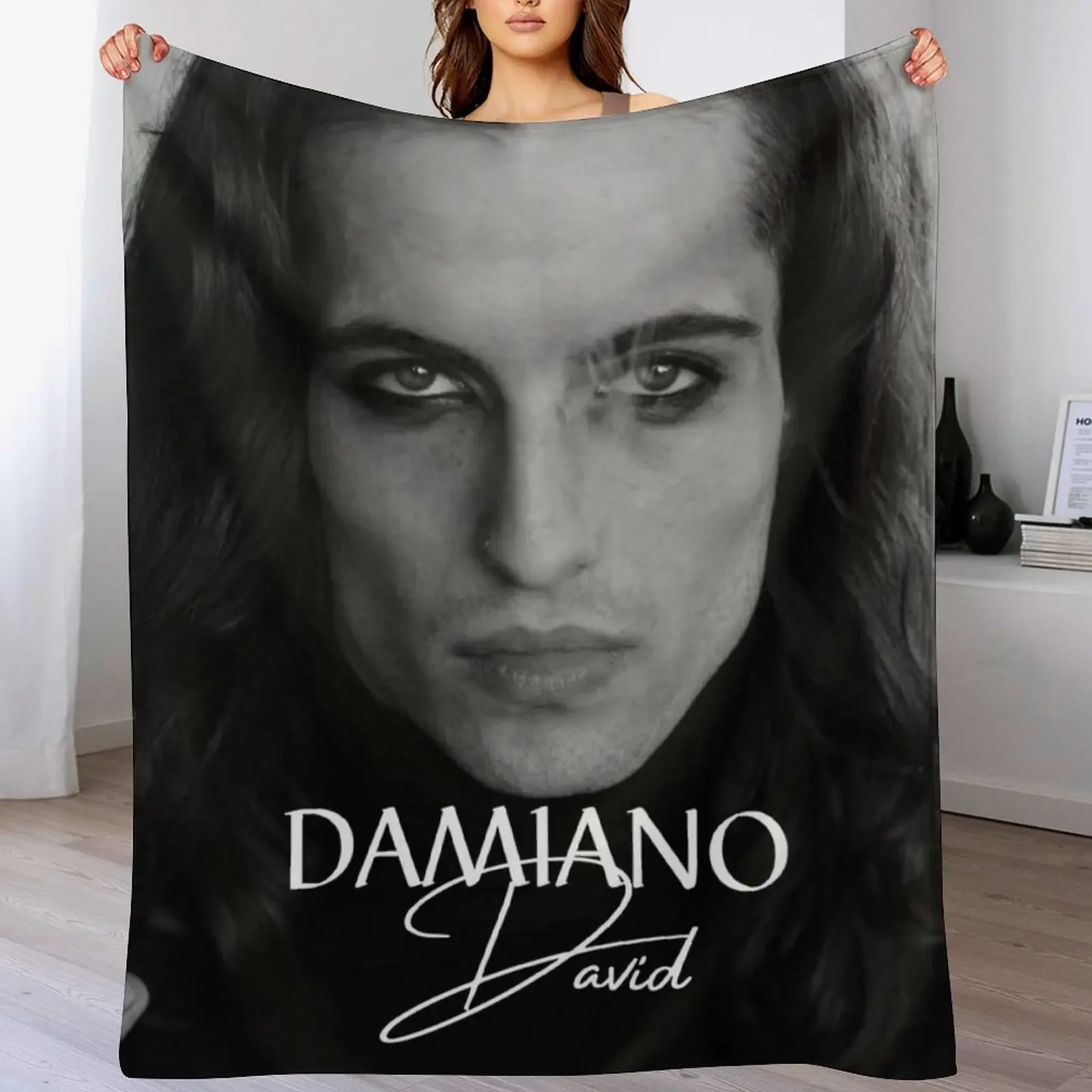 

Damiano David Throw Blanket Color Fast Cozy Throw Blanket
