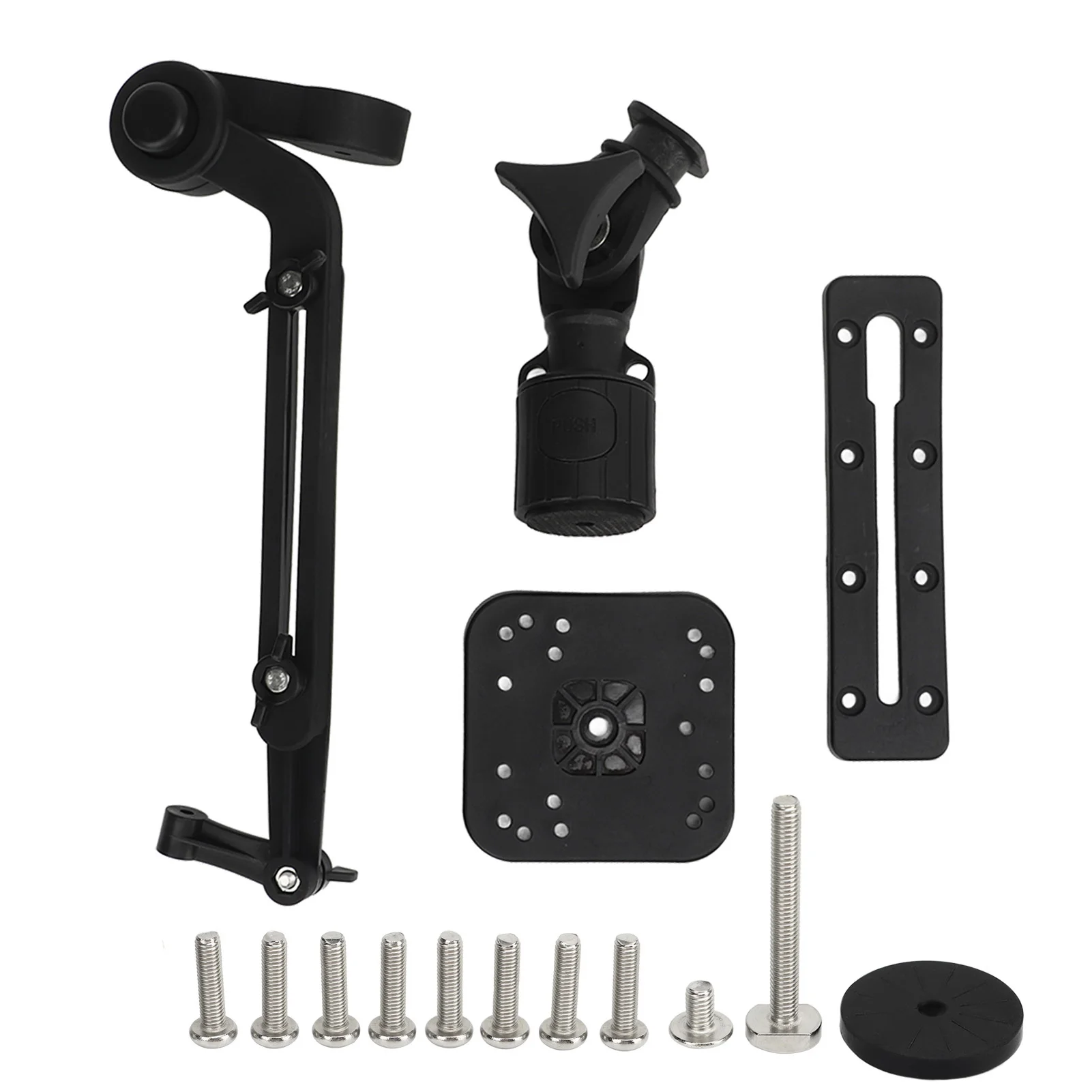 

Fish Finder Mount Bracket Great Clamping Force Boat Fish Finder Electronics Mount Flat Nylon and Stainless Steel for Kayak DIY