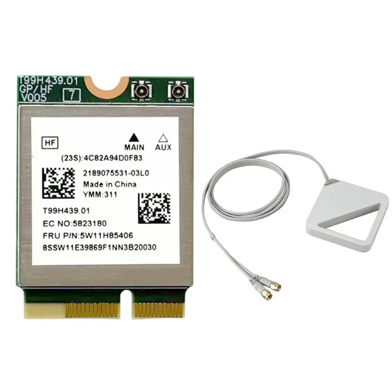

Exquisite-MT7927 Wifi7 Wireless Network Card+ Omni WIFI Antenna 2.4G/5G/6G Tri-Band 8774M BT5.4 Gigabit Wireless Connectivity