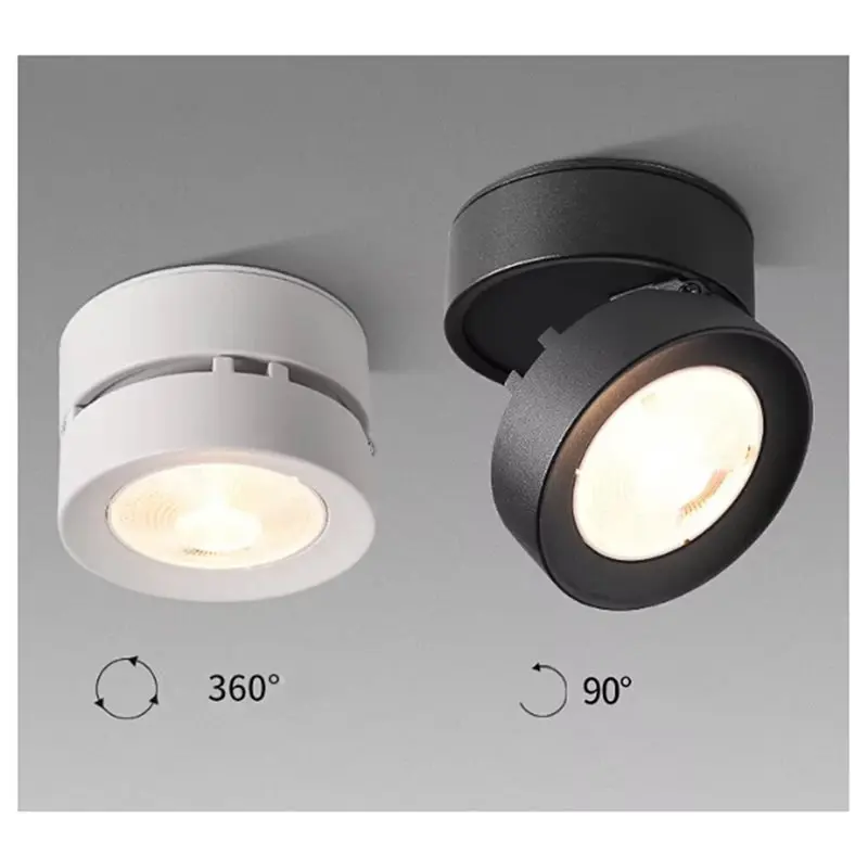 ไฟดาวน์ไลท์แบบพับได้ AT19-LED 7W ตัวโคมอลูมิเนียม สำหรับติดตั้งบนเพดาน เหมาะสำหรับบ้านและธุรกิจ