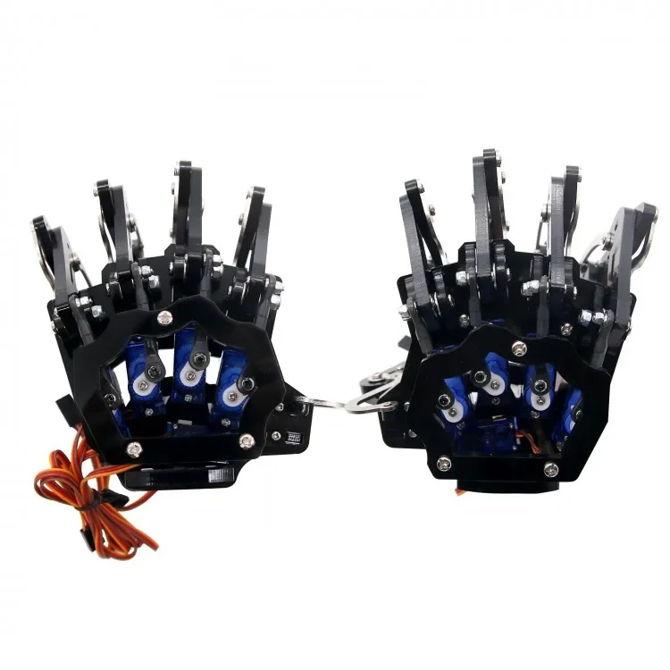 Robot Mechanical Claw Clamper Arm Five Fingers Right Hand & Left Hand with Servos for Robot DIY Assembled