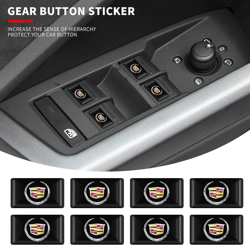 

10Pcs Car Steering Wheel Sticker Badge Interior Decoration For Cadillac Logo Escalade CTS ATS SRX XTS XT5 STS CT5 CT6 BLS XLR