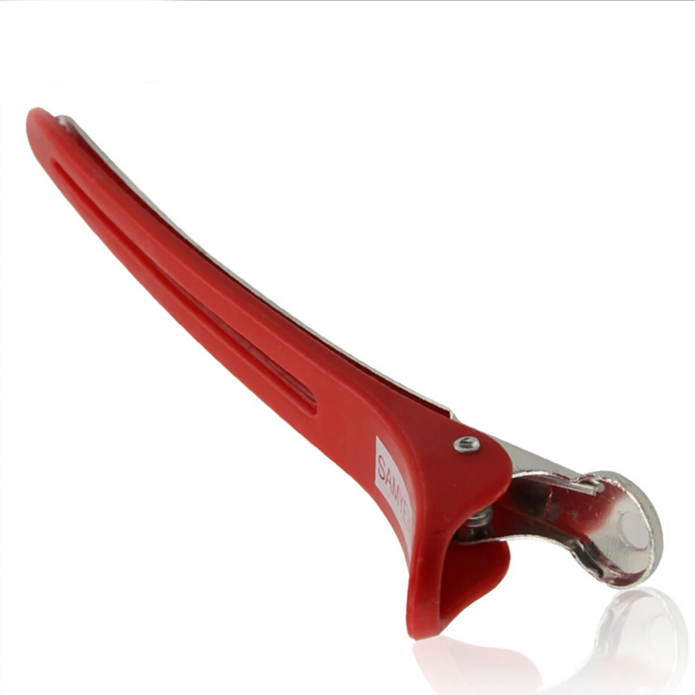 

12pcs Colorful Plastic Metal Teeth Sectioning Clips For Hairdressers Styling Salon Use Non-Slip Grip Hair Clasps Unique Hinged