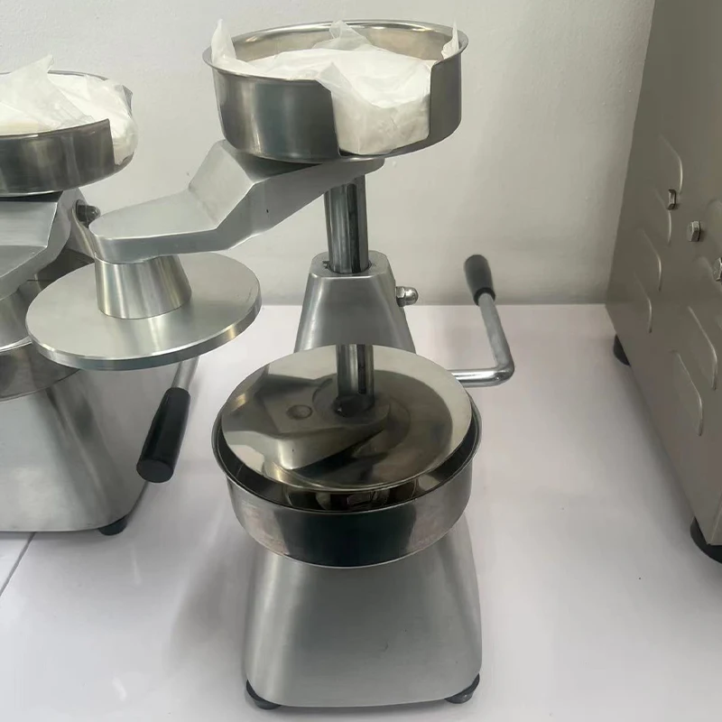 Prensa para hamburguesas, equipo Manual para hacer hamburguesas de 100mm-150mm, máquina redonda para dar forma a la carne, máquina de acero inoxidable para formar hamburguesas