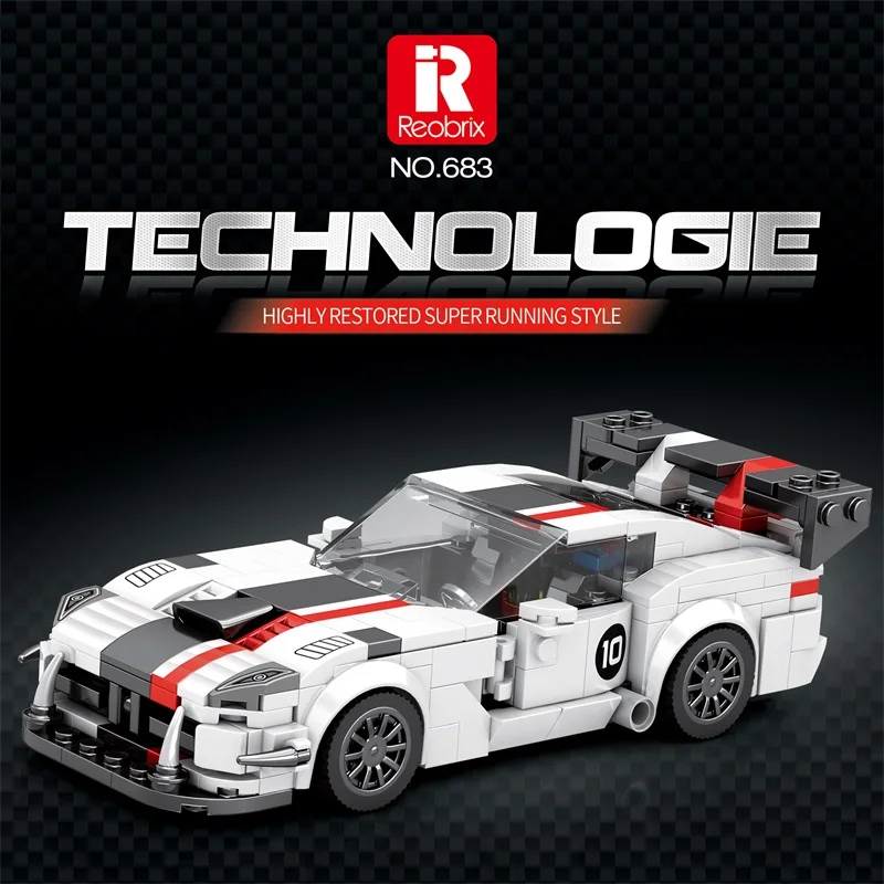 379PCS City Racing Car Model Building Blocks Sport Vehicle Model Bricks Desktop Ornaments Kids Educational Toys Holiday Gifts