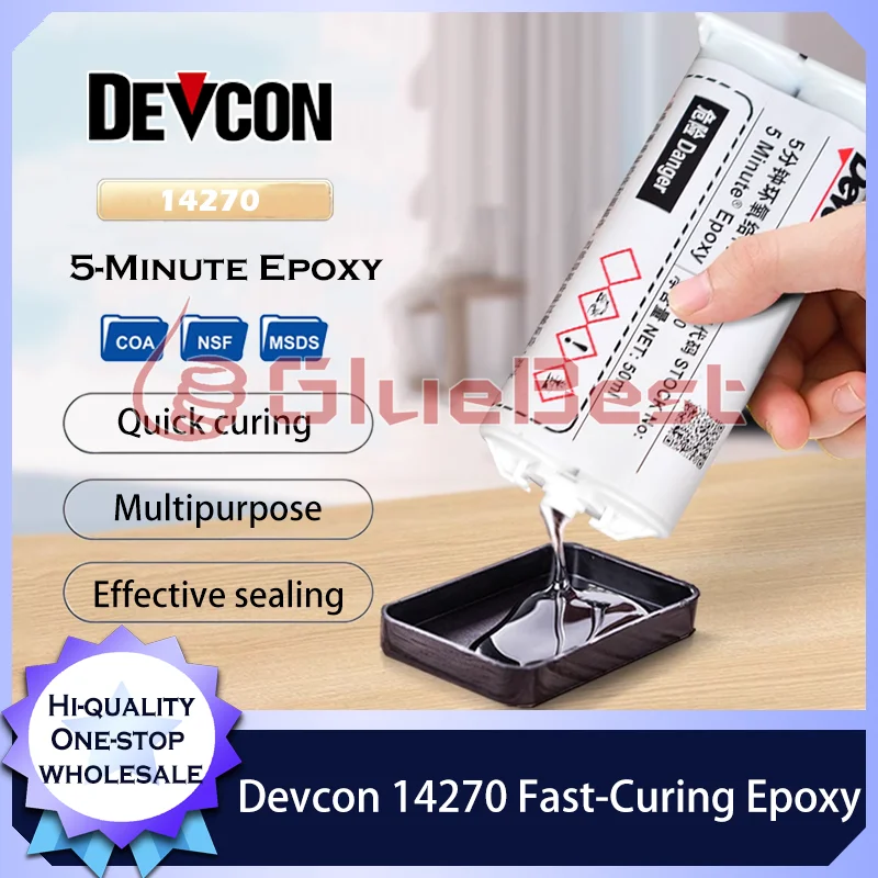 Devcon 14270 Epoxi de fusión rápida de 5 minutos para reparación y unión versátiles de laboratorio universitario Producto original