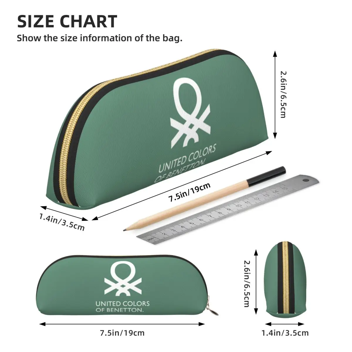 مقلمة من يونايتد كولورز أوف بينيتون، حامل أقلام، لوازم قرطاسية للتخزين، صندوق أقلام بسعة كبيرة، حقيبة أقلام رصاص للأولاد والبنات