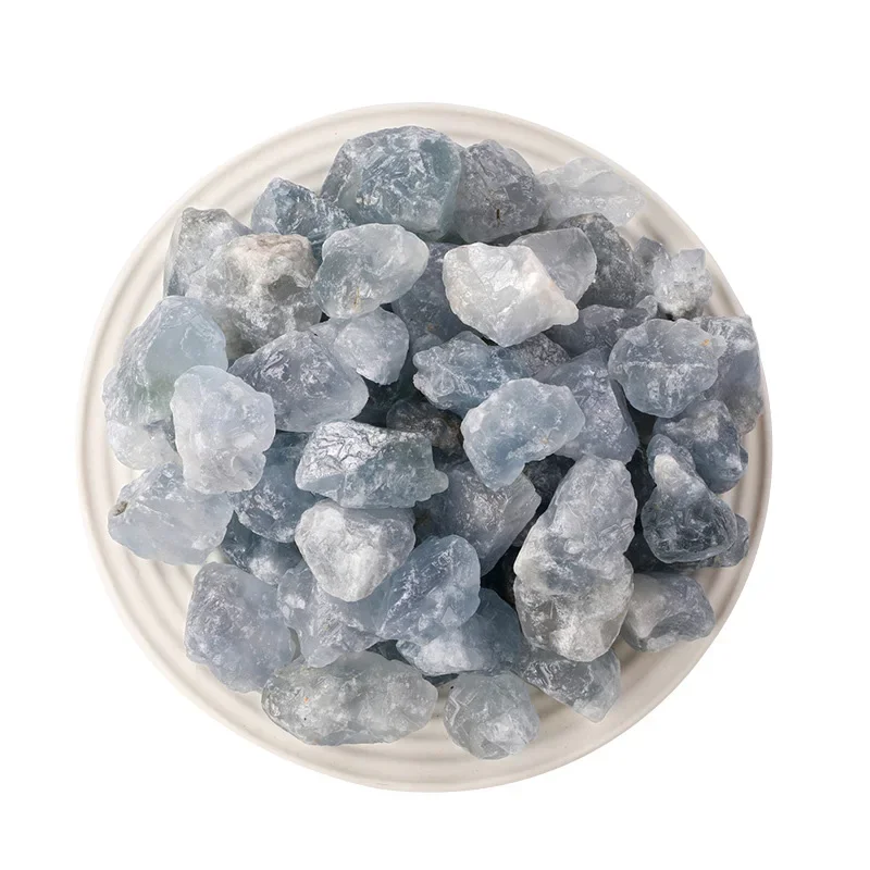 100g Rough Celestite Natural Stones Reiki Chakras Healing Crystals Blue Stones Ornaments for Home