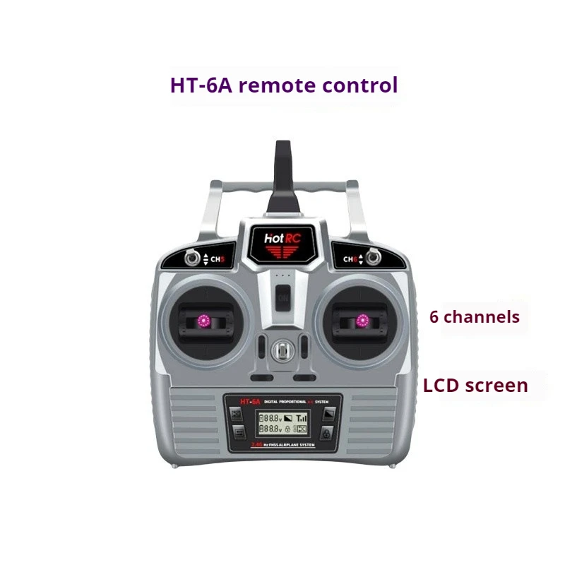 Hotrc Hot 6a  Remote Control With Built-In Small Display Display Voltage Signal Feedback And Adaptability To Multiple Models