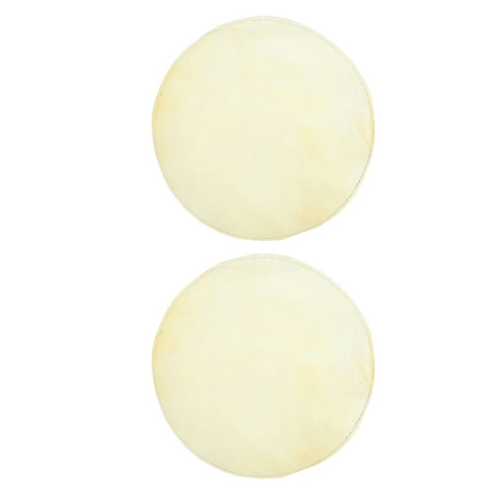 2 Pcs Accessories Drum Skin Replacement Heads Sheepskin Drums Goat Musical Instrument Parts