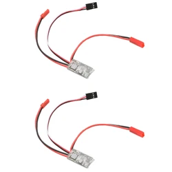 2PCS 1-3S 10A 3.2-12.6V Micro Brushed ESC Two Way no Brake Mode Speed Controller with Indicator Light for RC Car Boat Model