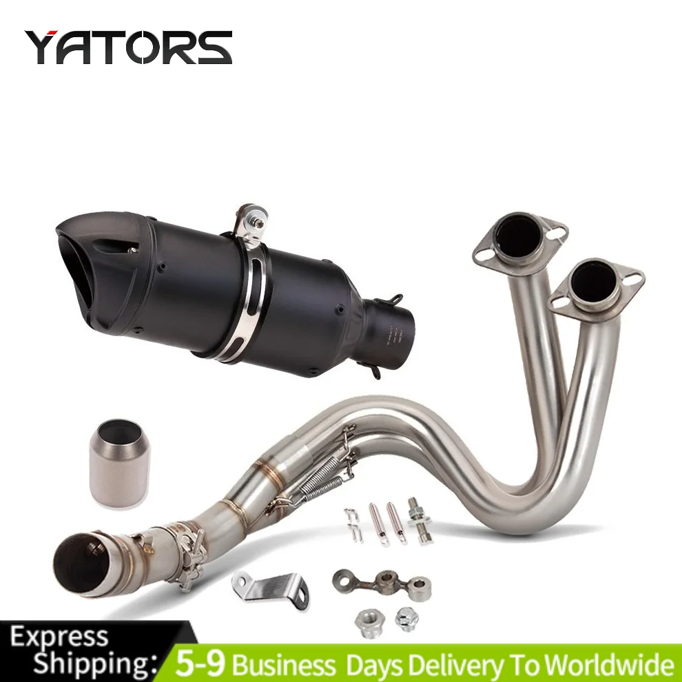 

For Kawasaki Z650 Ninja 650 2012-2023 Exhaust System Header Pipe Black Muffler Exhausts Pipes