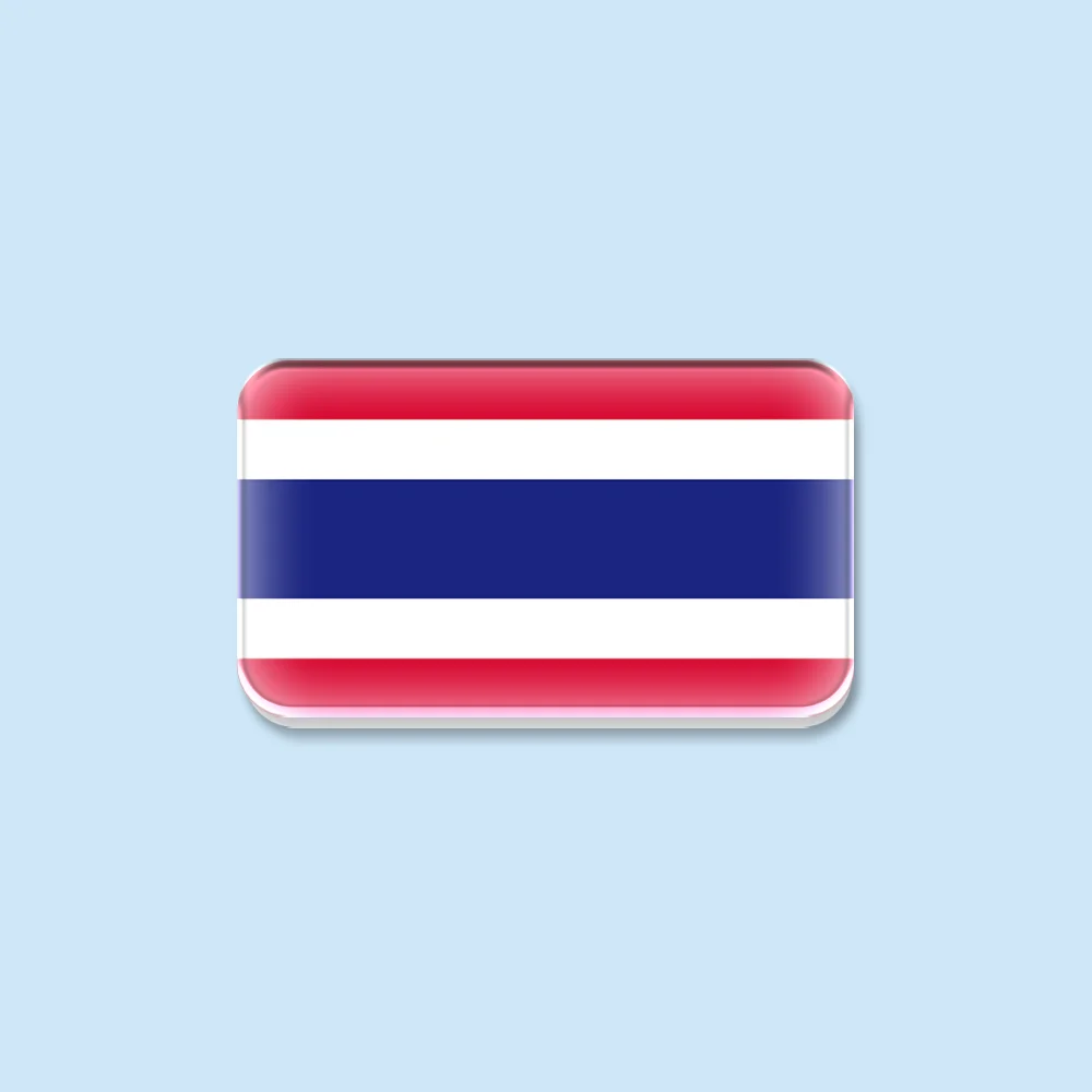 Thailand Flag Acrylic Badge Pin Patriotic Brooch for Men Women Daily Wear National Day Gift