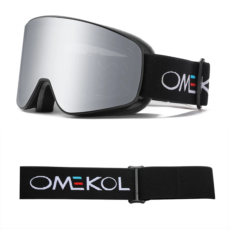 OMEKOL BRANDNEUE Doppelschichten Antibeschlag-Skibrille Schneemobilbrille Outdoor Sport Schnee Snowboardbrille 4