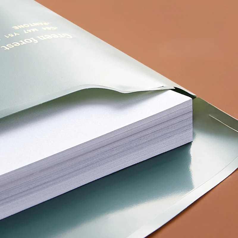 12Pcs Creative Retro Color A4 Folder PP Folder Lock Button Design Envelope Document Office File Organizer Bag