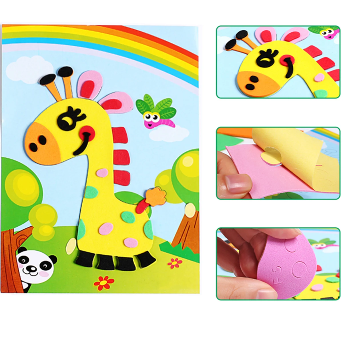 

20pcs 3D Stickers Art For Kids Educational Crafting Supplies Diy Activities Hand Eye Coordination Development Sticker Art Kit