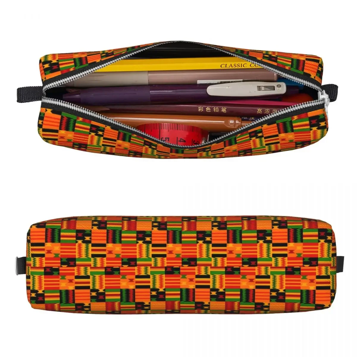 Tribal Print Pencil Case Afro Pop Kente Style Girls Boys Fashion Pencil Box DIY School Pencil Cases Stationery Birthday Present