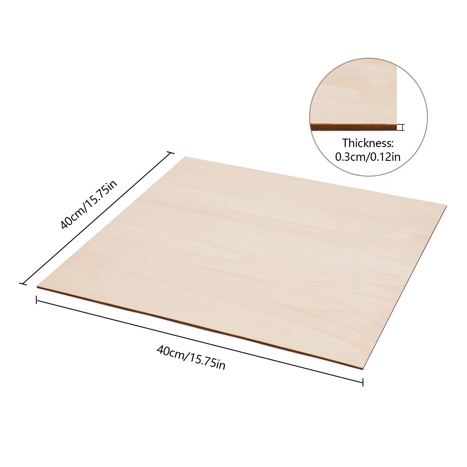 30 stuks Basswood platen 3 mm dik, 30x30 cm/40x40 cm bord voor hout DIY Home Decor, vierkante blanco houten multiplex panelen voor graveren