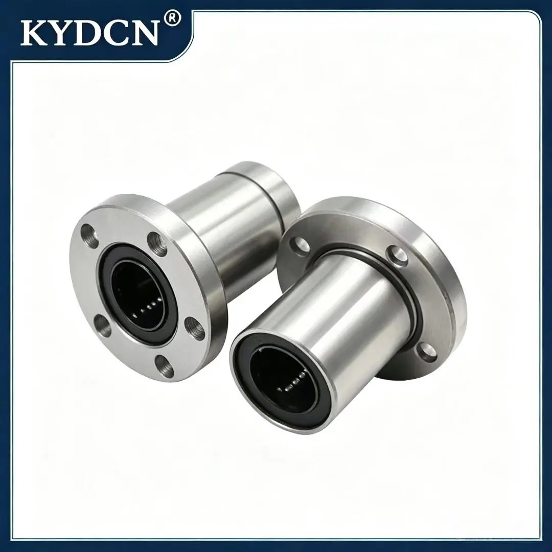 1PCS LMF Series round Flange Coupling Linear Motion Bearing for Rod Shaft LMF6/8/10/12/13/16/20/25/30UU/LUU
