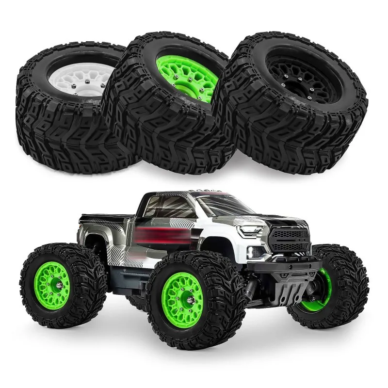 4PCS 1/10 12/14/17mm RC Monster Truck High Grip Big Tires Wheels Upgrade Parts for ARRMA BIGROCK Trxs Rustler Hoss