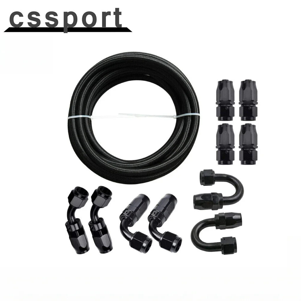 

CPE 16FT Stainless Steel Braided 6/8/10AN Fuel/Oil/Gas Hose Line & Fittings Kit