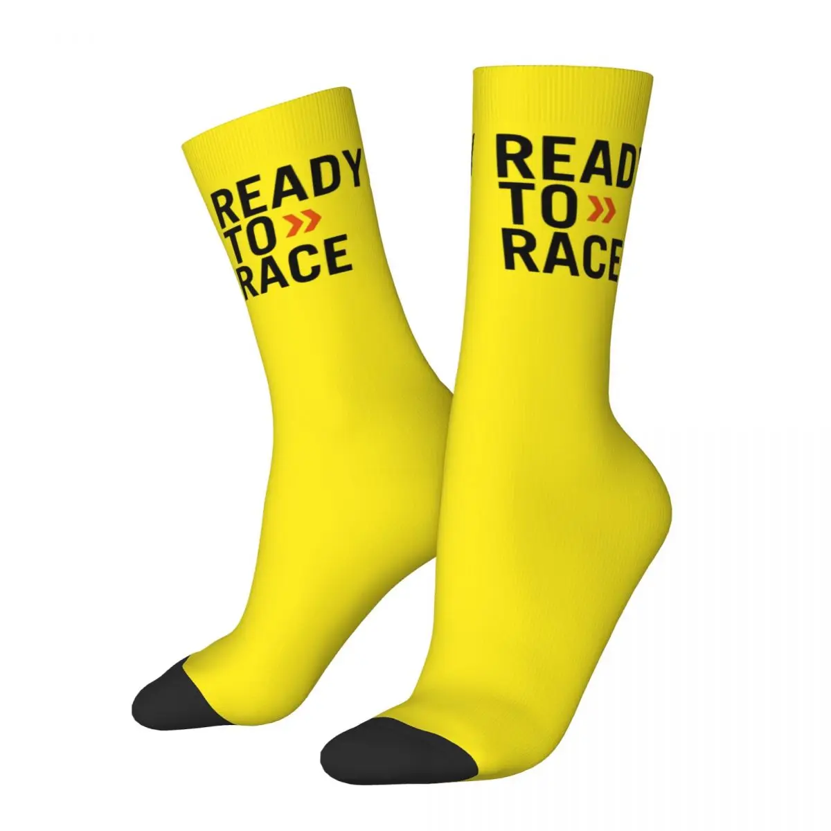 Best Seller To Race Merchandise Ready To Race Unisex Winter Socks Running Fun printing Socks Street Style Crazy Sock