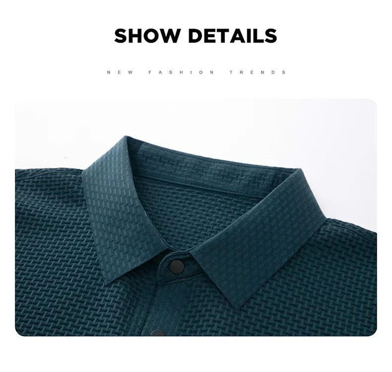 Sommer Neue männer Lop-up Hohl kurzarm Polo-Shirt Eis Seide Marke Kleidung Atmungsaktive Business-Mode T-Shirt männlichen Bis 6XL – Detail 37