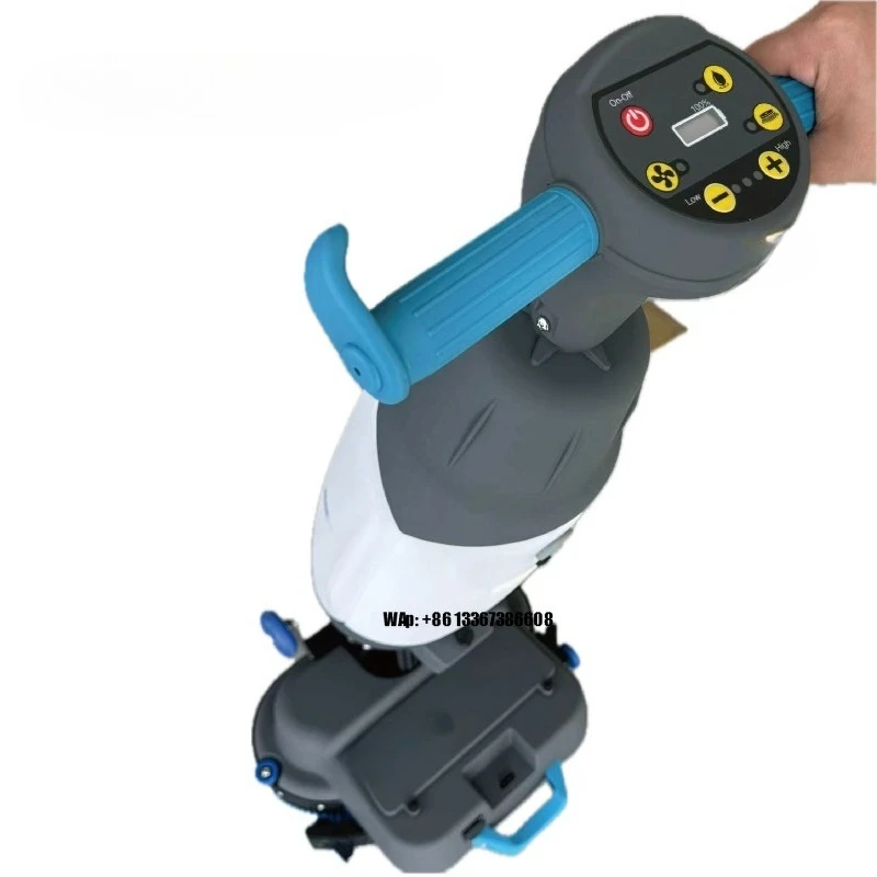 เครื่องขัดพื้นแบบเดินตามขนาดเล็กกะทัดรัด ใช้แบตเตอรี่ ความกว้างการทำงาน 430 มม. แรงสั่นสะเทือนต่ำ เงียบ ได้รับการรับรองมาตรฐาน CE