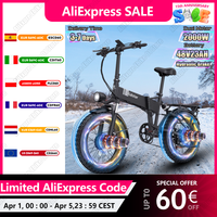Ridstar H20 Electric Bike 1000W Powerful Motor Folding 48V15AH Hidden Battery Electric Bicycle Adult 20*4.0 Inch Fat Tire E Bike
