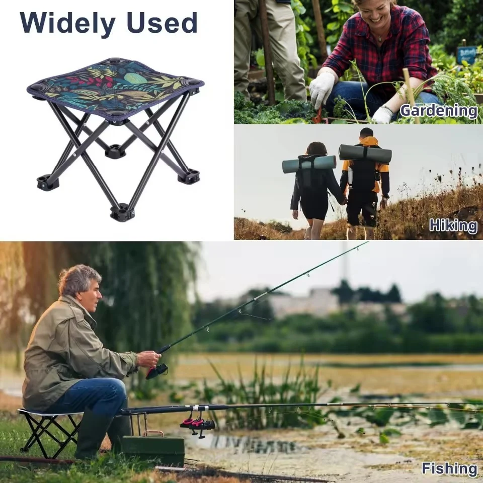 Outdoor Folding Stool Tools Practical Compact Folding Stool for Gardening Beach Traveling Durable & Stable