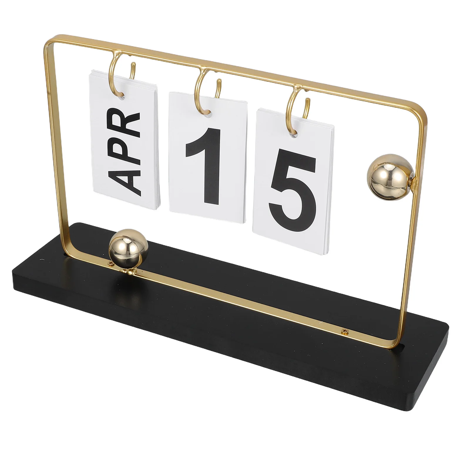 

Настольный вечный календарь, золотой ежедневный дисплей, перекидной многоразовый ежегодный деревянный блок, элегантный минималистичный домашний офис, кухня