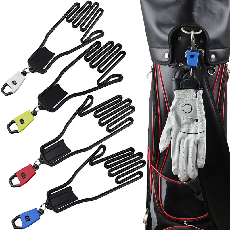 1PCS Golf Gloves Holder Stretcher Keeper Hanger Glove Support Frame Holder Rack Dryer Hanger With Hook Golf Tools 4 Colors