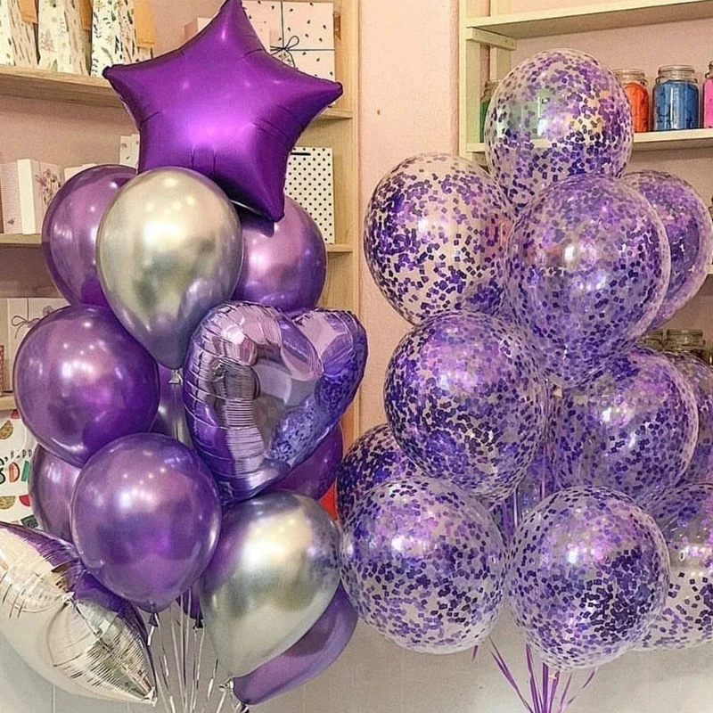 40\'\' Gaint Purple Foil Number Balloons Latex Happy Birthday Party Decor Ballon Adult/Kid Baby Shower/Wedding Decoration Supplies