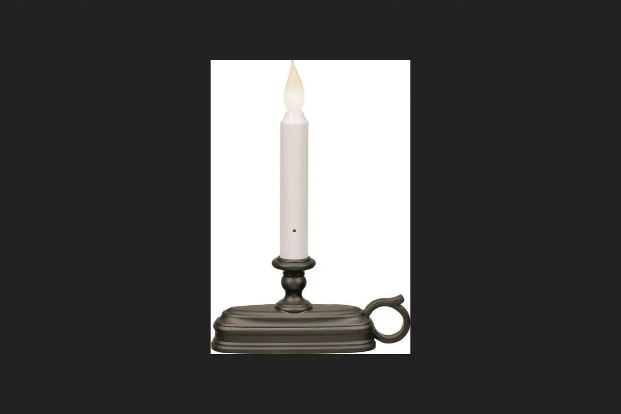 Antique Brass Candle Led Light White
