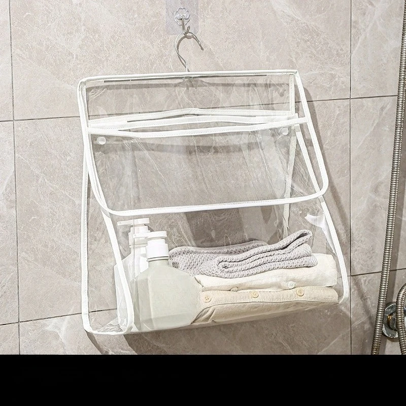 Bathroom waterproof storage bag Bathroom dormitory bath storage bag Touch screen hanging storage hanging bag
