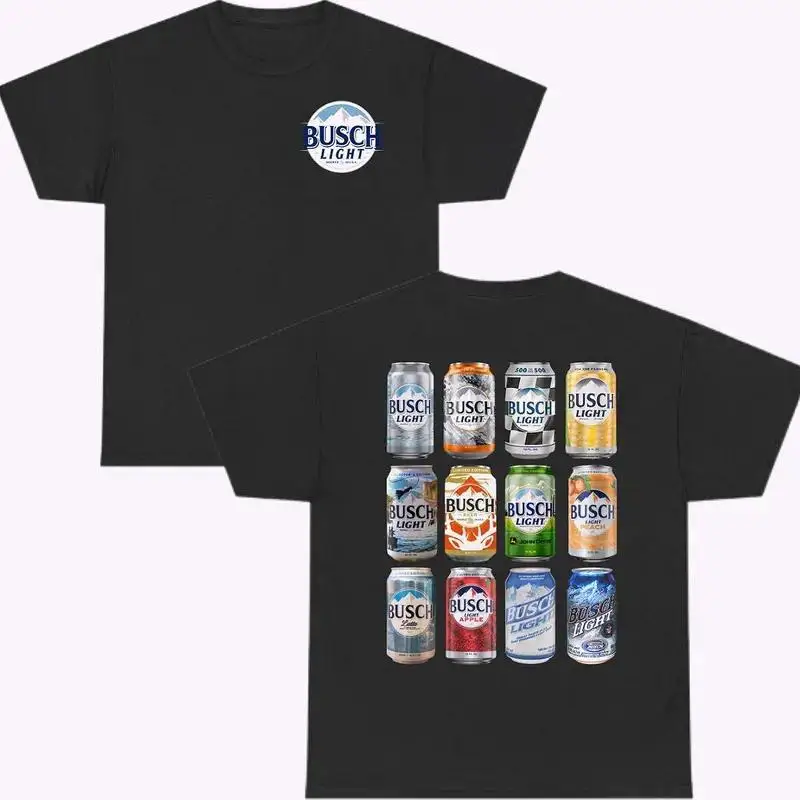 

Busch Light Menswear TShirt – Full-Color Funny Beer Graphic, Unisex Casual Cotton Tee, Gifts for Men and Women, Classic Shortsle