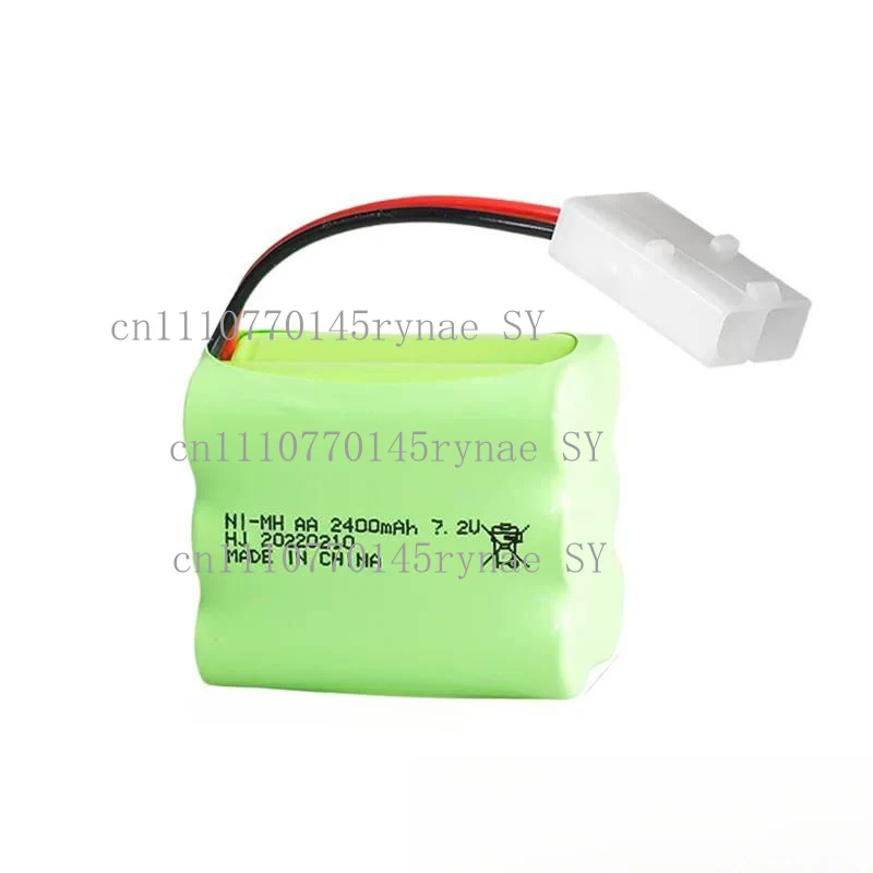 AA 7.2V 3+3 side by side 2400mAh Ni-MH Rechargeable Battery Pack For RC Toys Cars Tanks Robots Boats Guns