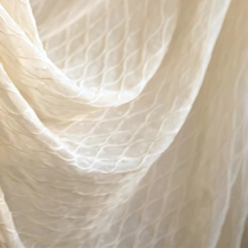 High Stretch Polyester Spandex Knit Mesh Lace Fabric Soft Breathable for Wedding Dress Gown Base Layer DIY Sewing Accessories
