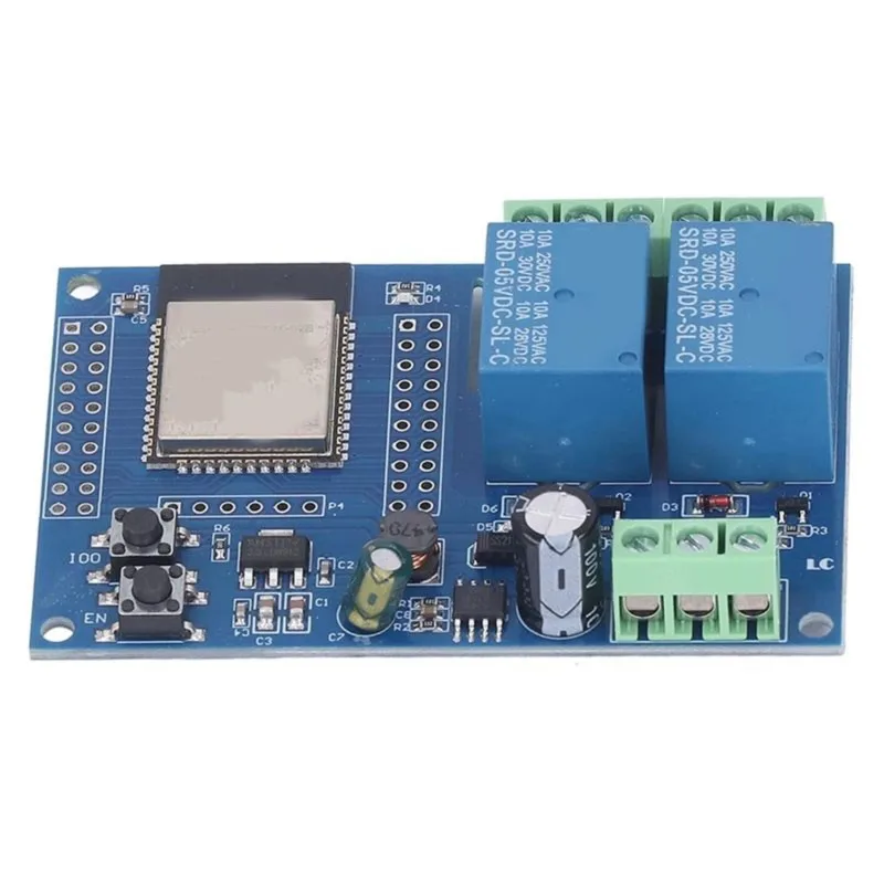 Super Sale 2 Channel 5V Relay Module ESP32 4M Flash Large Capacity Programmable Relay Board for Study and Development DC5-60V